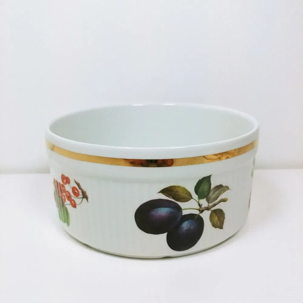 Staffordshire Salem England Alfred Meakin Fruit Oven Casserole bowl dish gold